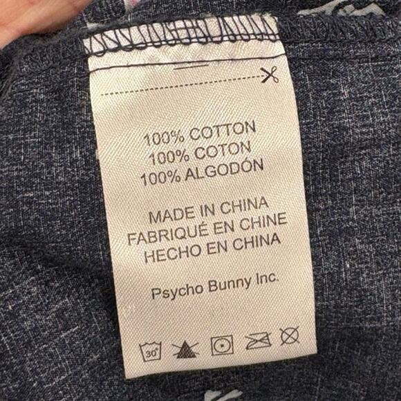 Psycho Bunny Mens Pajama Pants Size Small Navy Blue Bunny Skulls Cotton - Picture 8 of 9